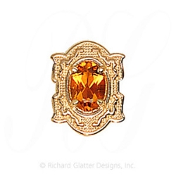 GS495 CIT - 14 Karat Gold Citrine Slide 
